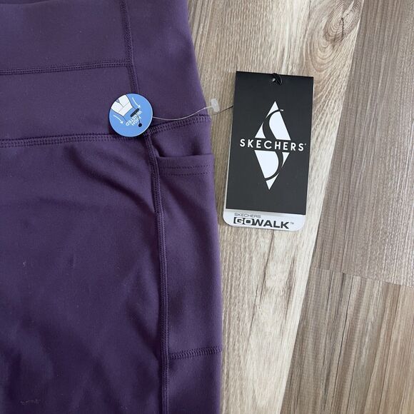 Skechers Women's GoFlex GoWalk High Waisted 7/8 Legging Purple Medium - Picture 2 of 8